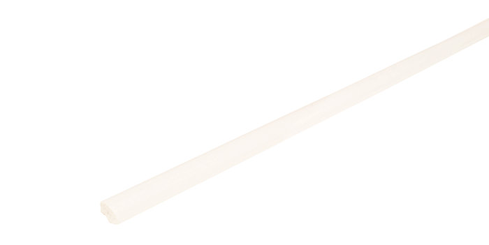 Kvartstafflist plast hvit – 10 x 10 x 3000 mm